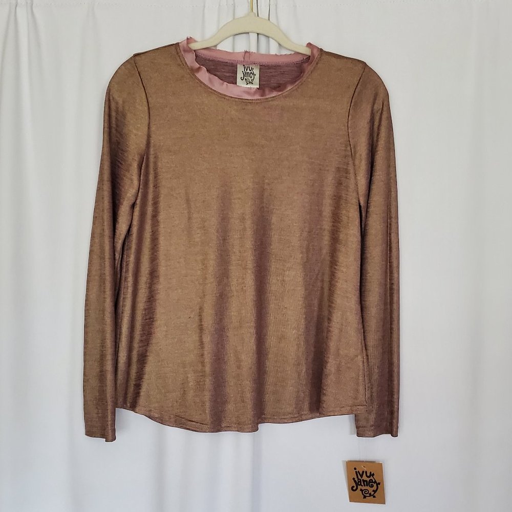 Ivy Jane Metallic Top - Blush